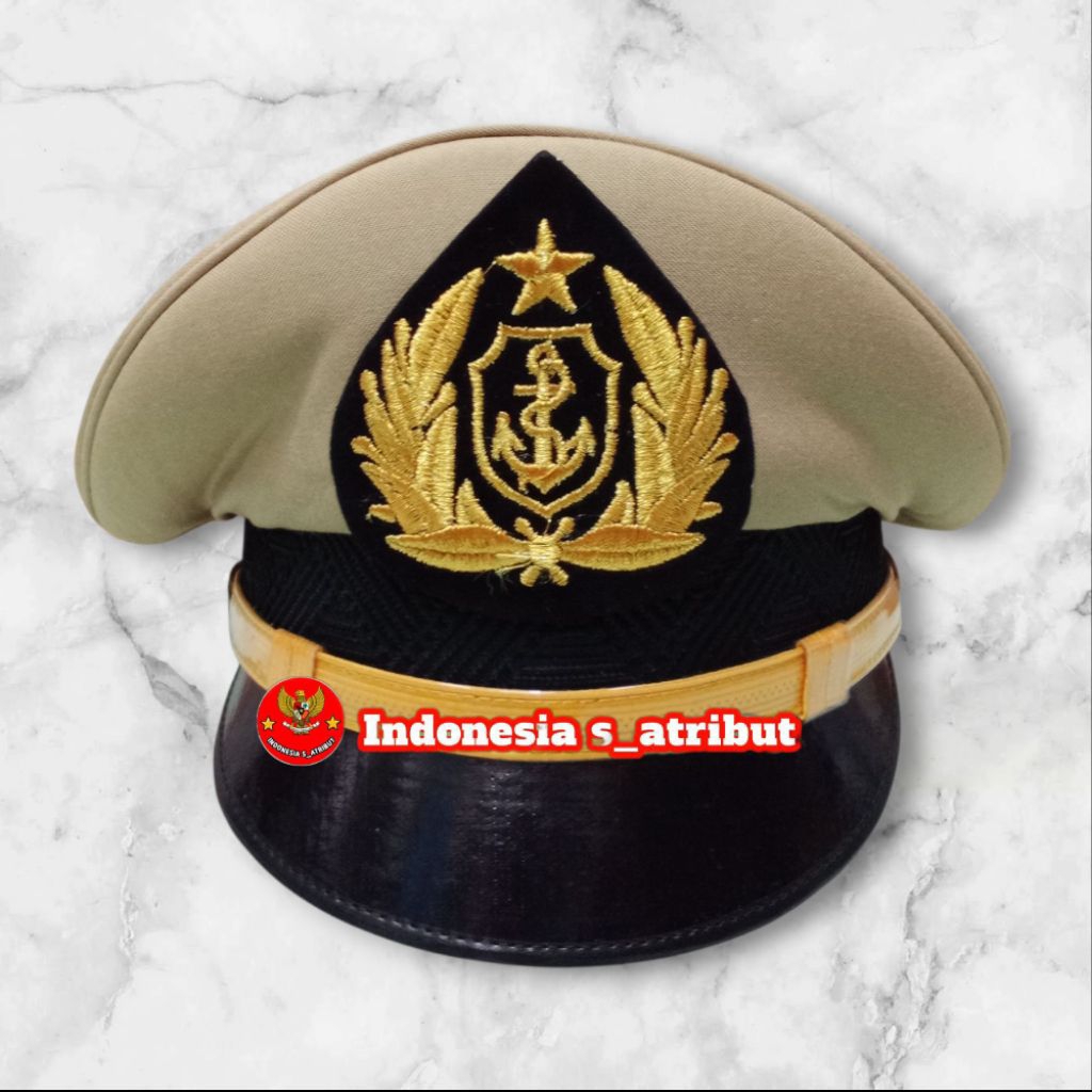 TOPI PET TARUNA PELAYARAN WARNA CREM