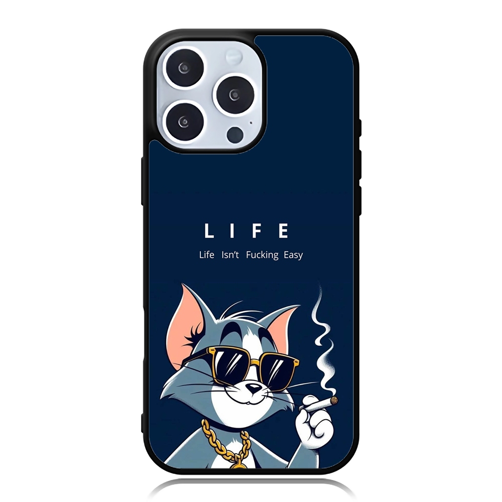 iPhone Case 16 15 14 13 12 11 X XR Xs 8 7 6 5 Plus Pro Max SE Softcase TOM Thomas Life Easy