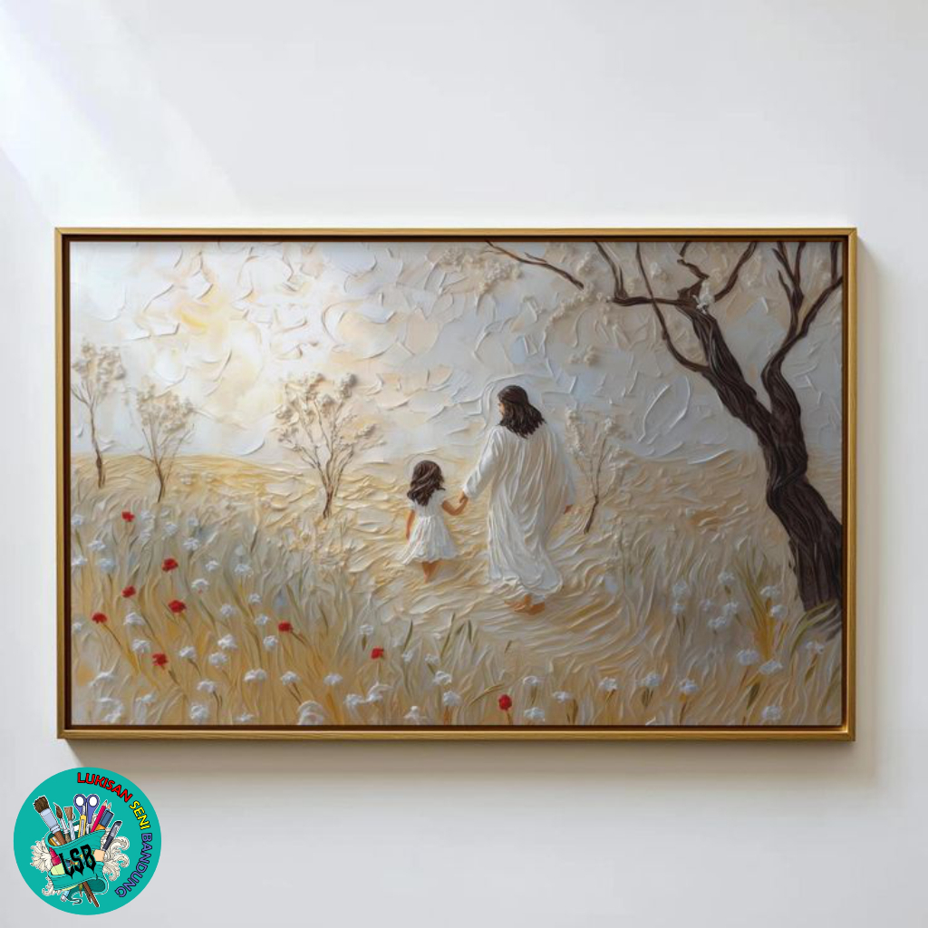 Lukisan Yesus Lukisan Tuhan Yesus Lukisan Asli Buatan Handmade Siap Pajang