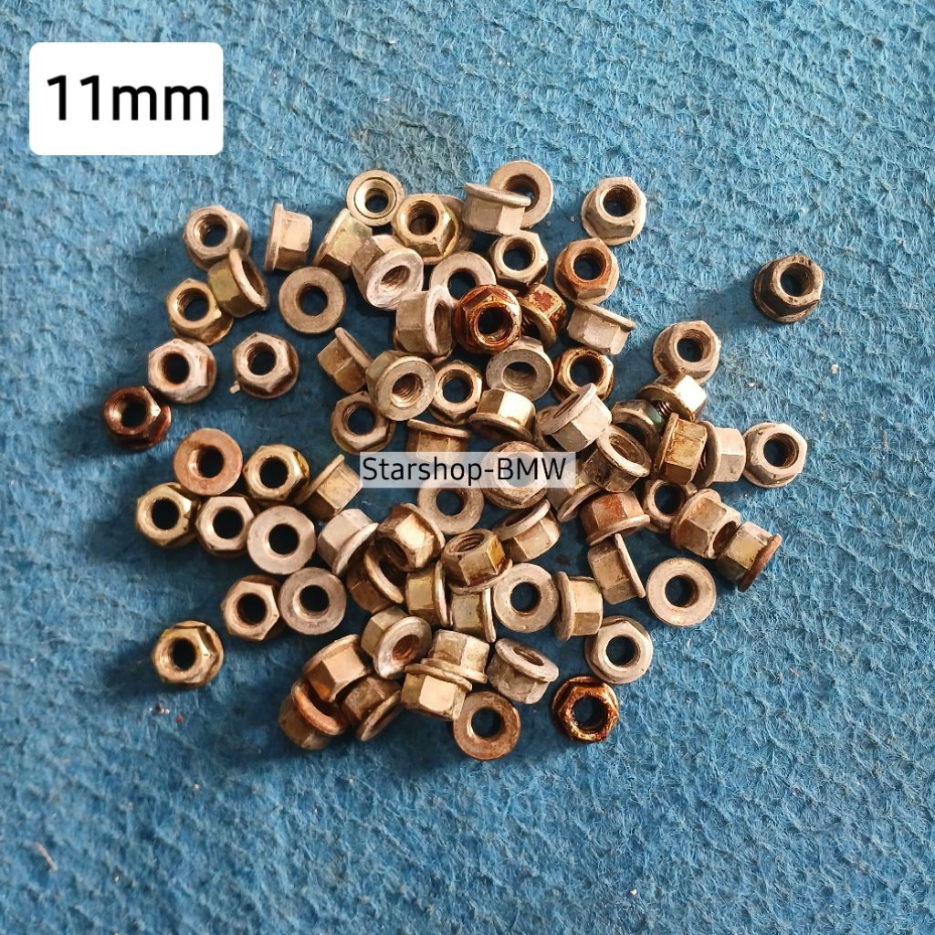 Satuan Mur 11mm flange nut M7 Original BMW