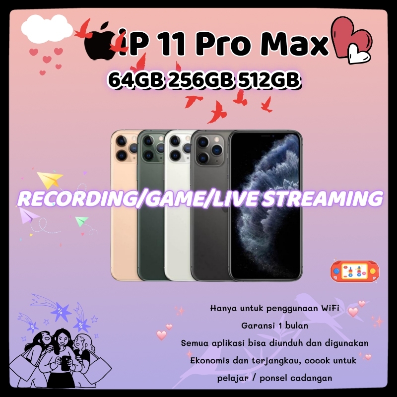 Apple iPhone 11  Pro Max Indonesia Ready Stock, iP 11  Pro Max 64/256/512GB, Second