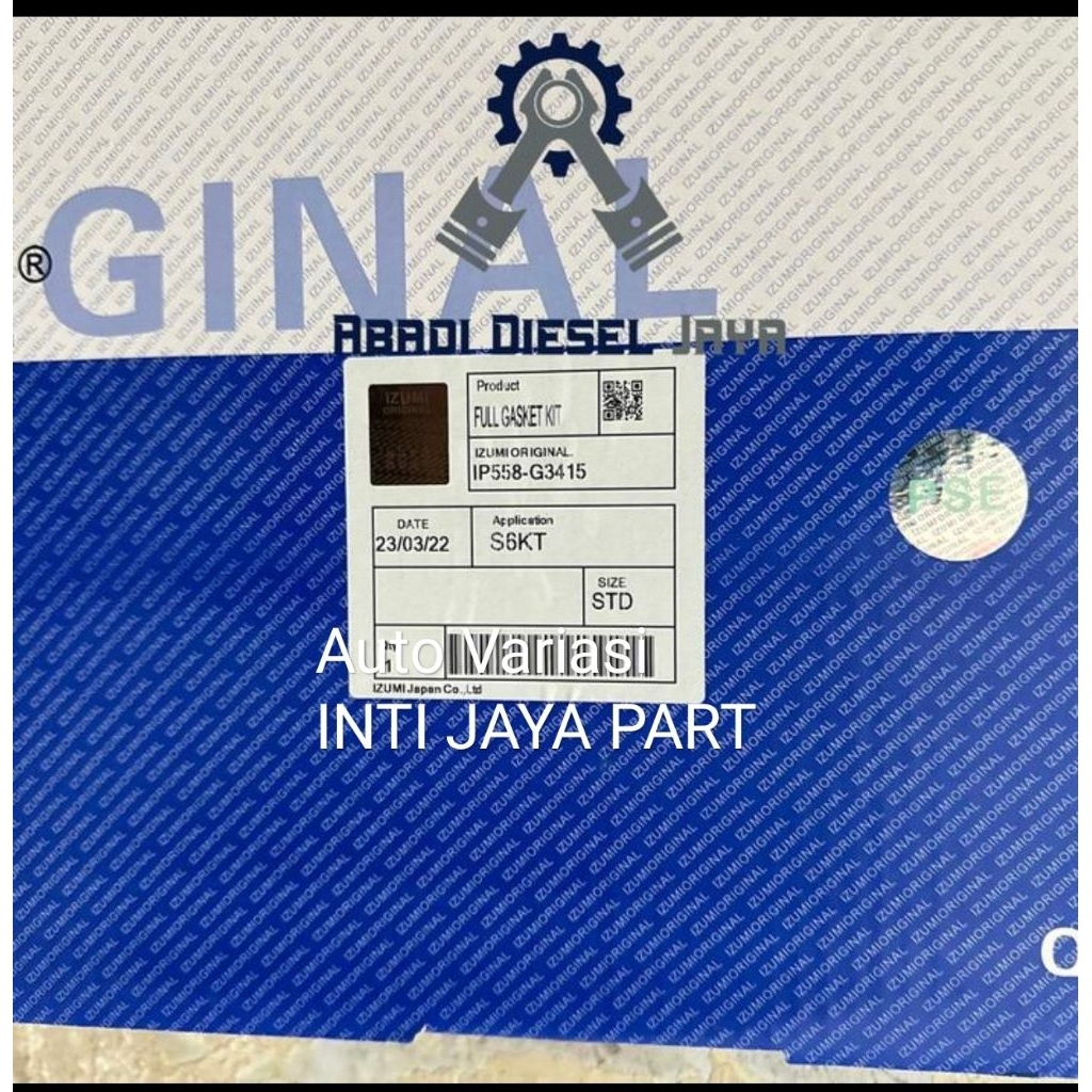 GASKET KIT S6KT 320B 320D 34394-10011 PACKING SET 320 IZUMI ORIGINAL