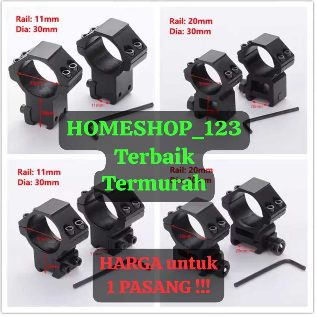 Mounting doubel baut teleskope baut 11MM TINGGI OD25 OD30, Monting dobel baud OD25 -OD30, 2 monting 