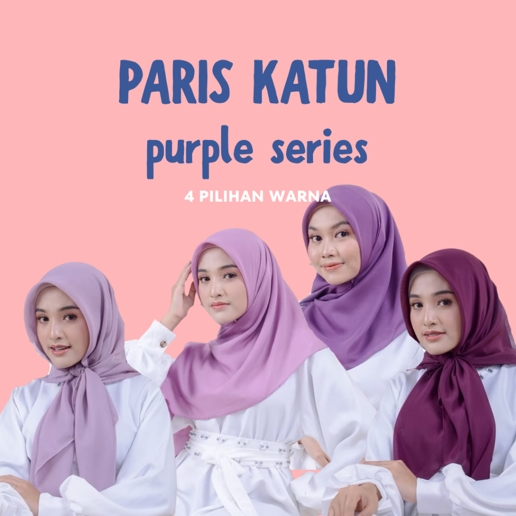 KERUDUNG PARIS UNGU / HIJAB PARIS POLOS UNGU REISHA / JILBAB PARIS UNGU