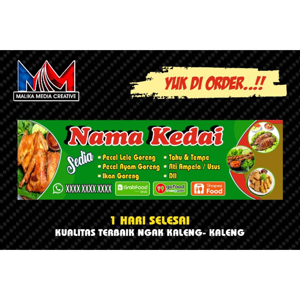 SPANDUK PECEL AYAM SESUAI UKURAN