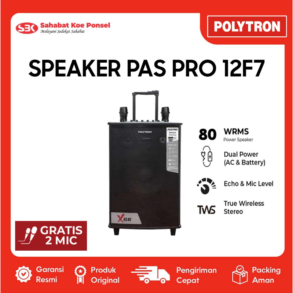 POLYTRON PASPRO 12F7 Speaker Aktif Portable