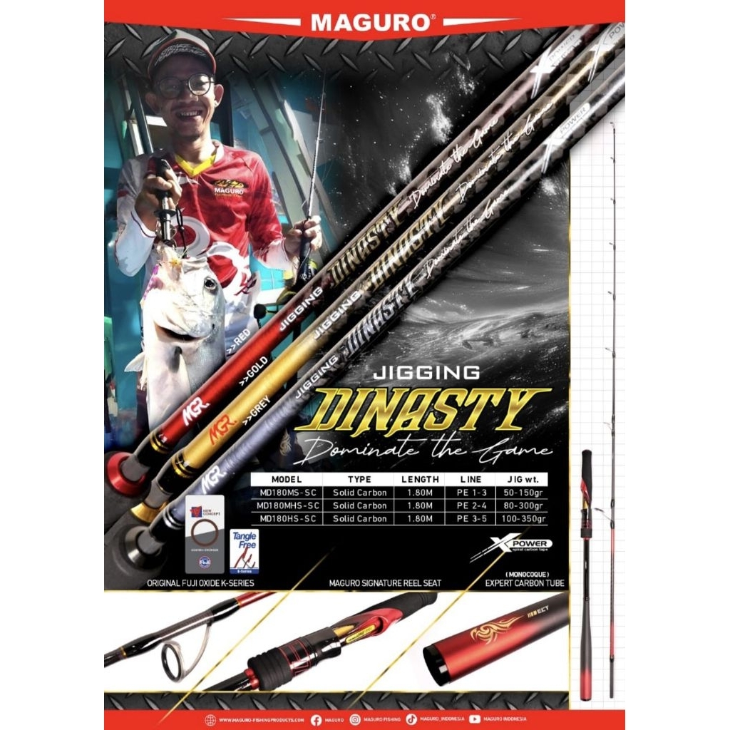 JORAN PANCING MAGURO DINASTY SOLID CARBON ORIGINAL FUJI