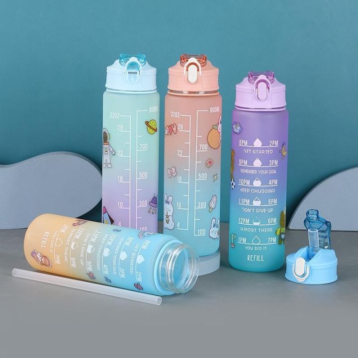 Botol Minum Tritan Gradasi 1 Liter / Botol Minum Warna Gradasi / Botol Minum Gradasi Pelangi