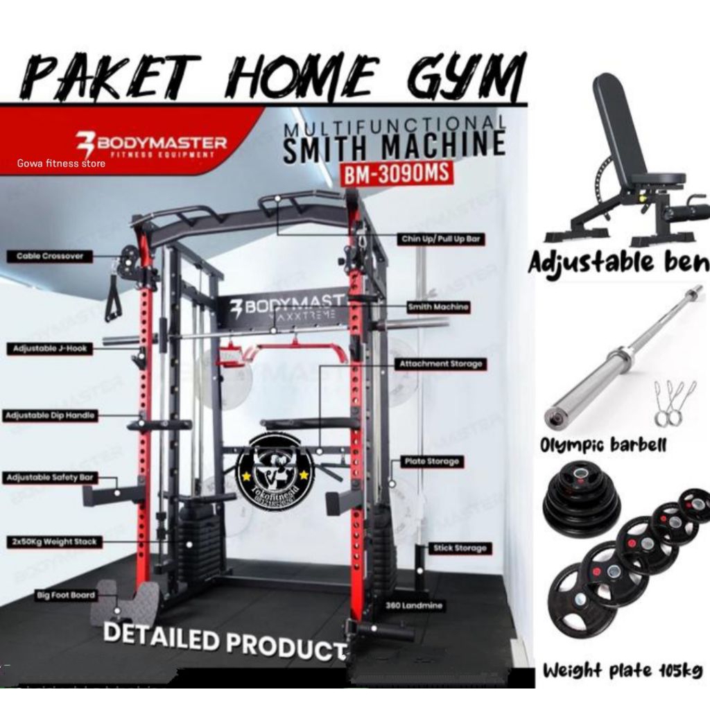 Smith Machine Bodymaster BM3090 Paket Home gym Multi