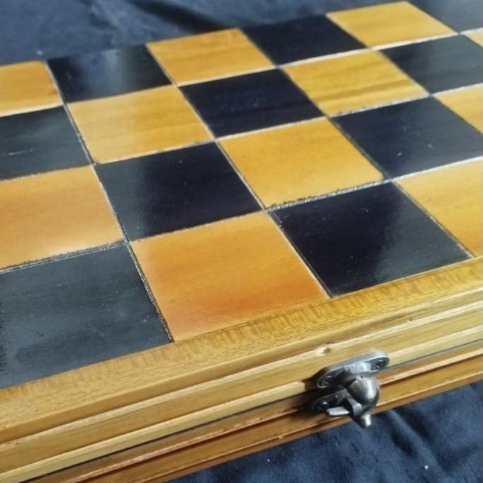 papan catur kayu jati ukuran 50cm x 50cm