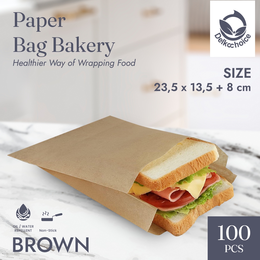 PAPER BREAD BAG | Kantong Kertas Roti | Paper Bag BROWN | Kemasan Kertas Makanan