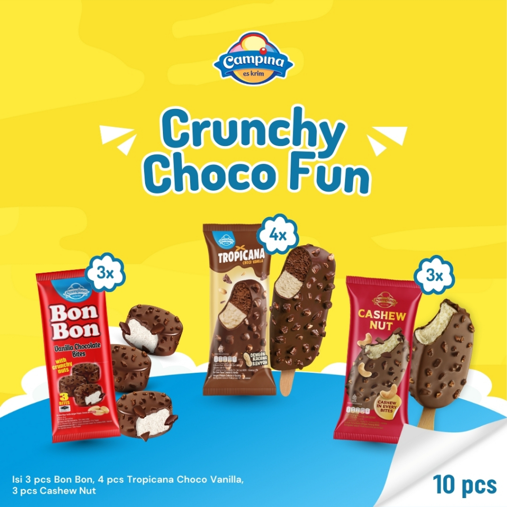 Campina Crunchy Choco Fun - Es Krim