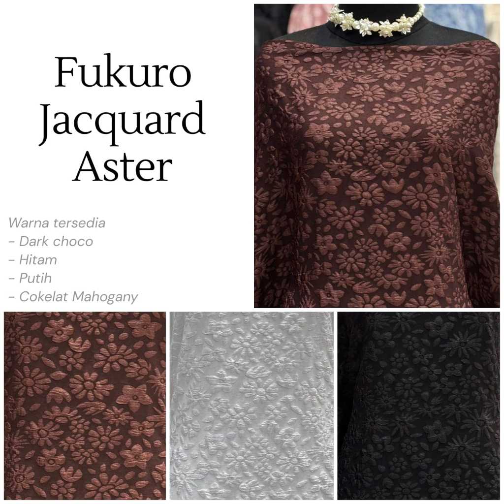 Kain Bahan Fukuro Jaguar / Fukuro Jacquard Aster  – Kain Premium untuk Kebaya Janggan & Gaun