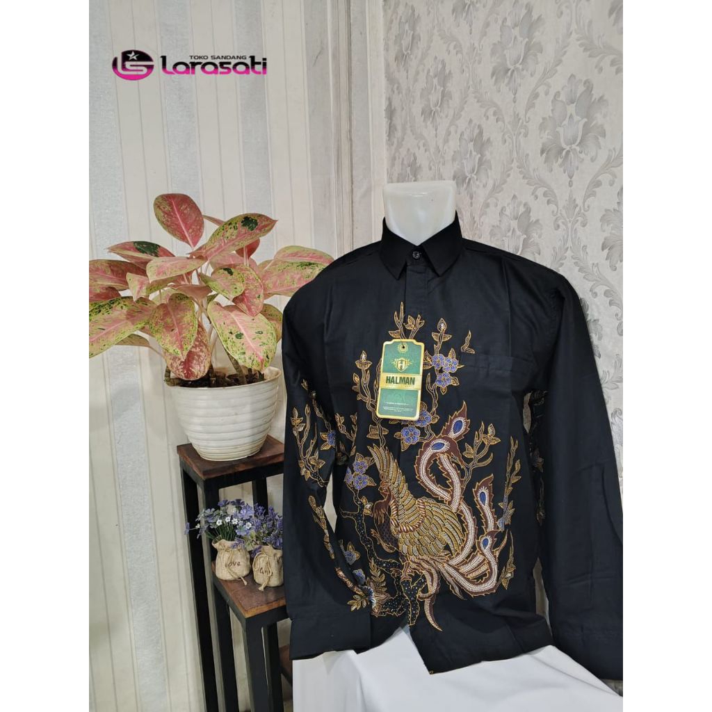 kemeja batik lengan panjang halman/kemeja batik kekinian/
