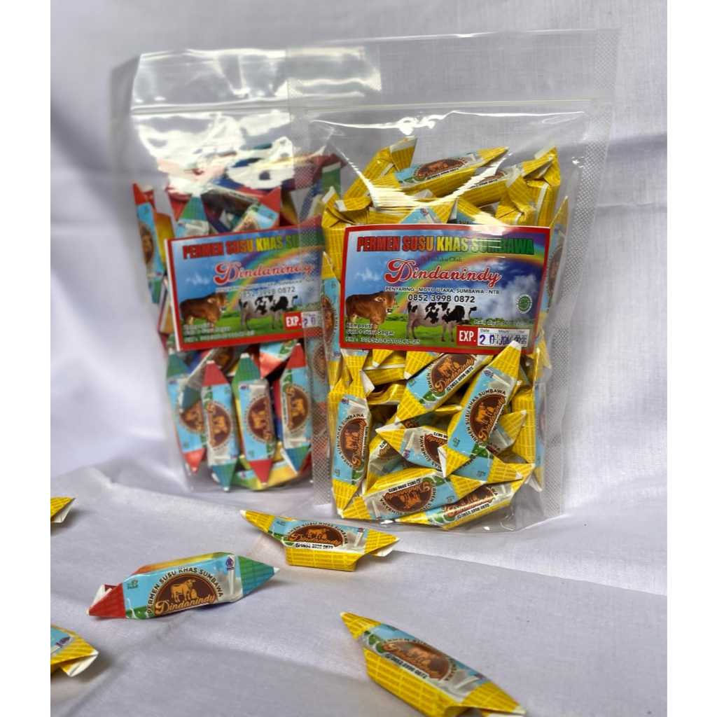 Permen Susu Sapi Khas Sumbawa HALAL 100% Permen Susu UD Dindanindy Permen Lunak Permen Legend Jadul 