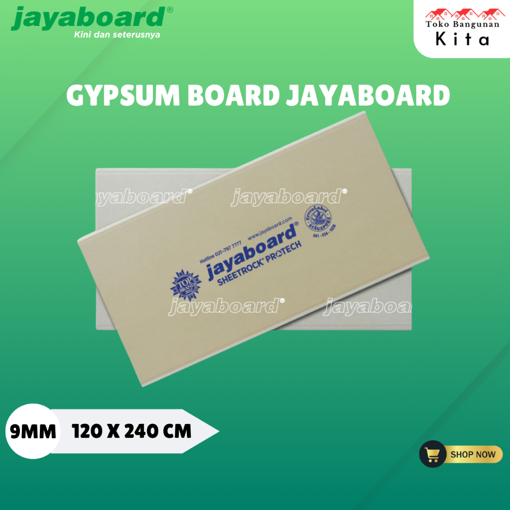 Jayaboard - Papan gypsum 9mm