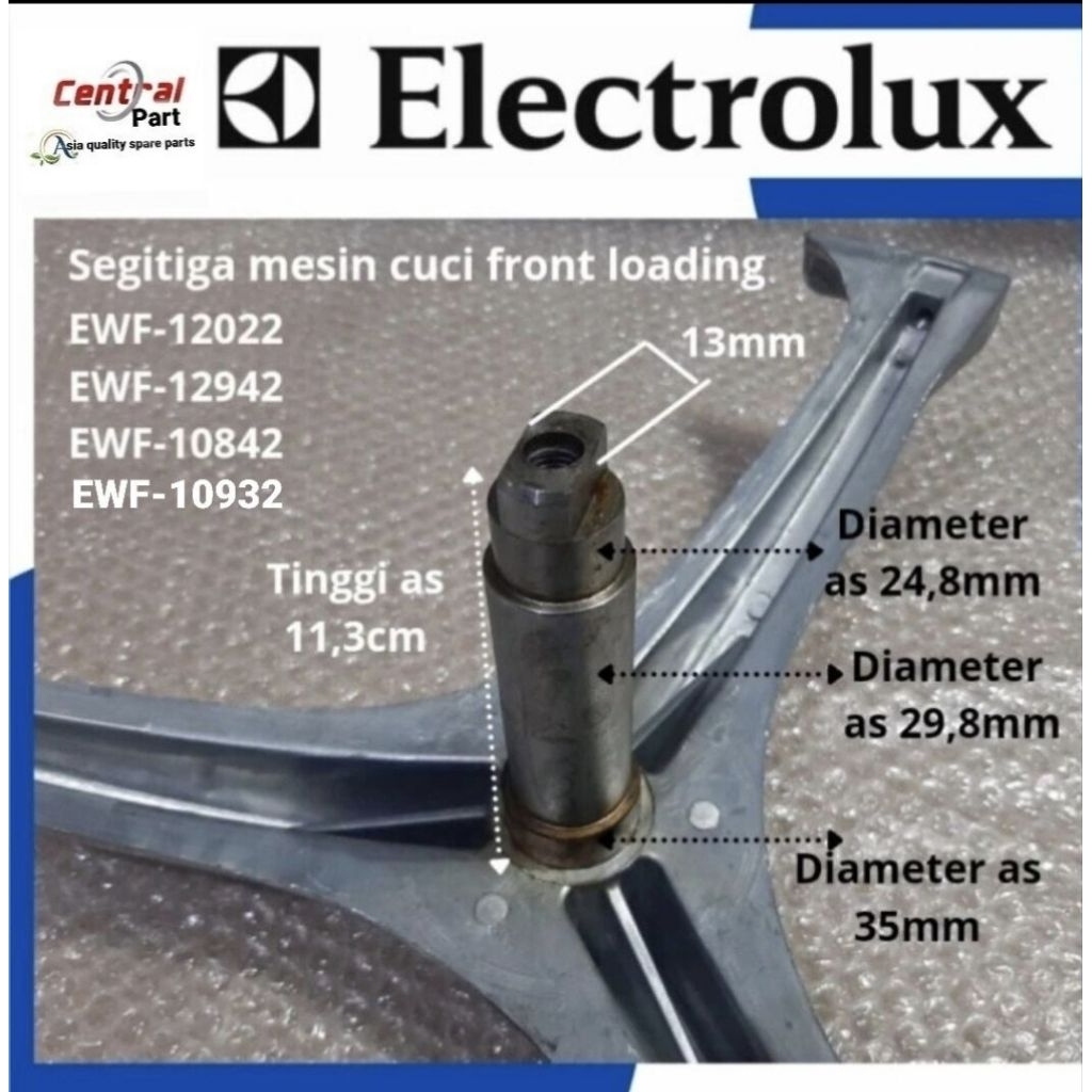Segitiga spider mesin cuci front loading Electrolux AS Besar Ewf -10842 , Ewf 10932 , Ewf 12022