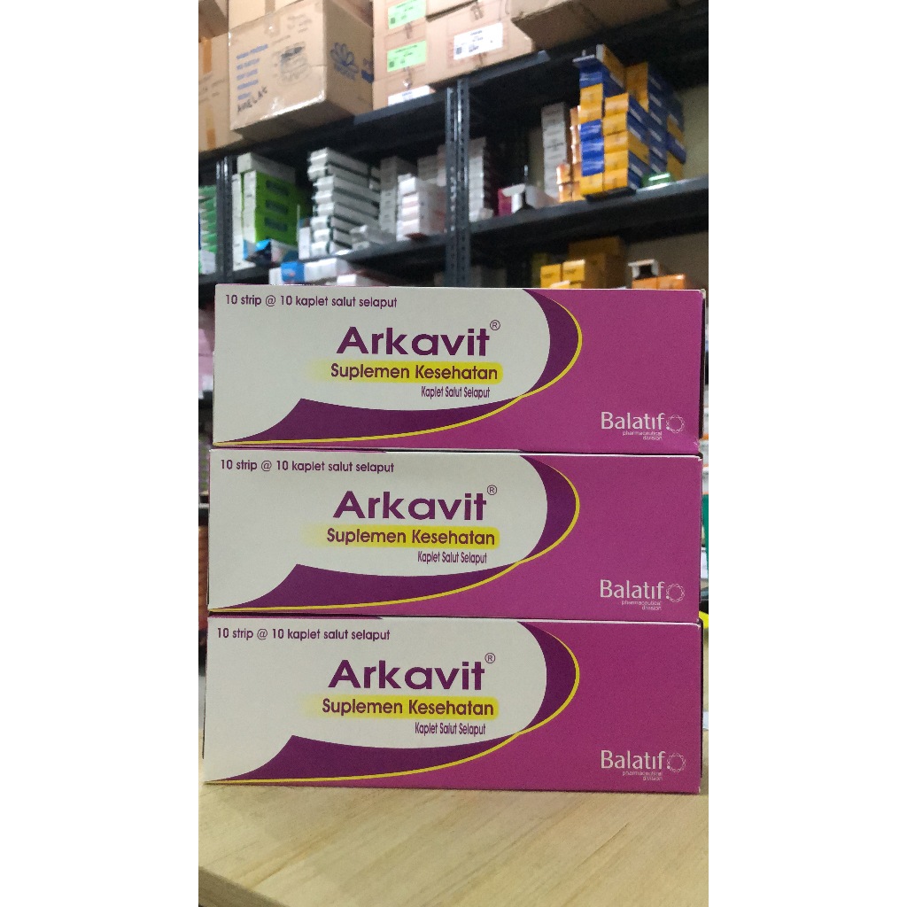 ARKAVIT SUPLEMEN KESEHATAN 1 BOX @ 10 STRIP @ 10 KAPLET