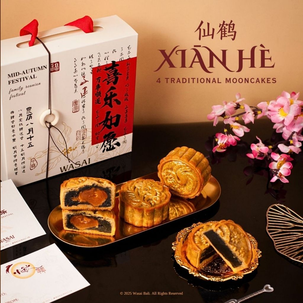 鹤 Xiān Hè | Mid Autumn Hampers 2025 | Traditional Mooncake| Hamper Kue Bulan Premium | Wasai Bali
