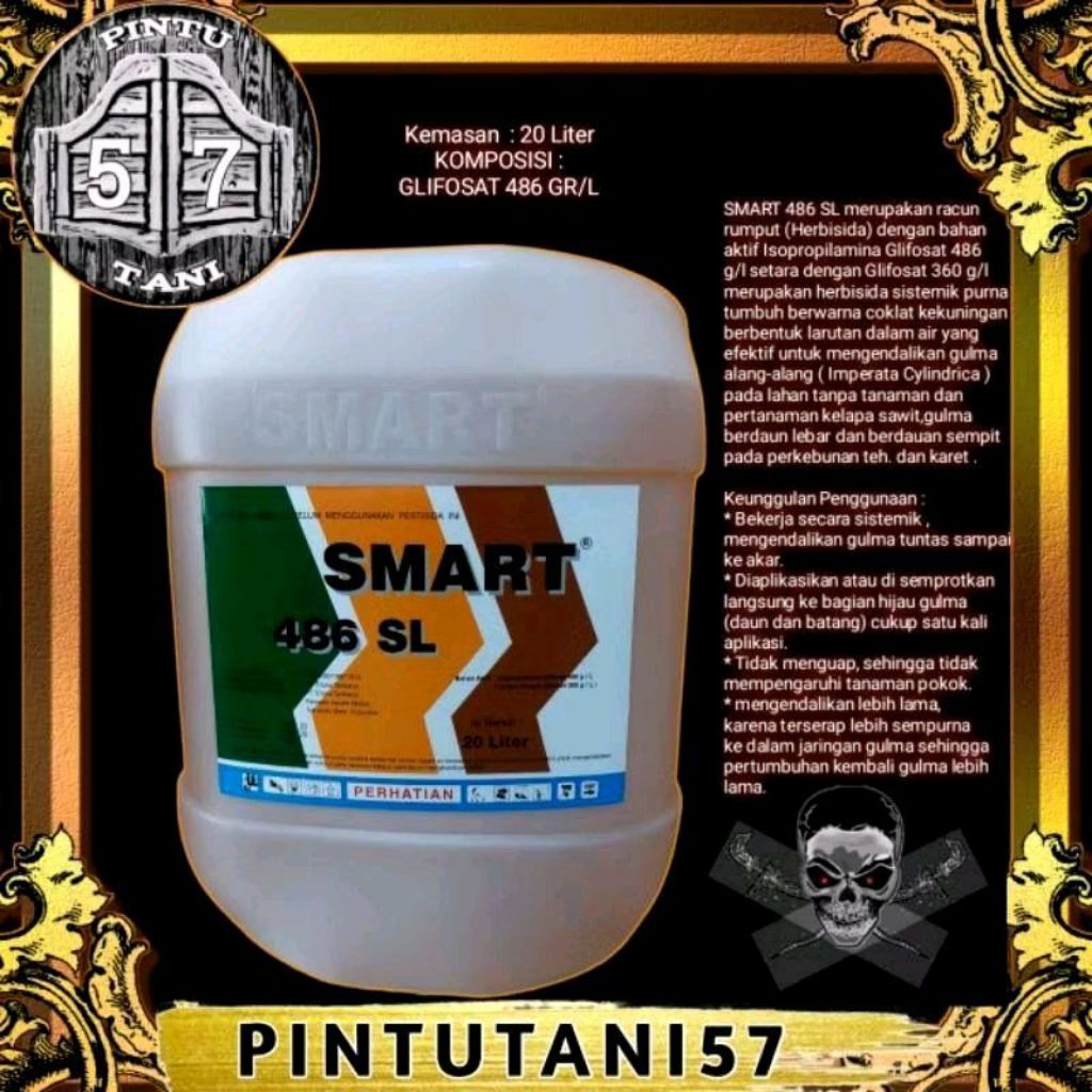 SMART 485SL ISOPROPILAMINA GLIFOSAT RACUN KUNING KEMASAN 20LITER