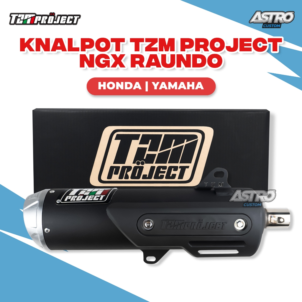 Knalpot TZM Project NGX Raundo Nmax 155 Aerox 155 Lexi 125 Black Series Kenalpot Racing