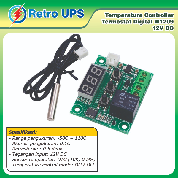 Temperature Controller Termostat Digital W1209 12V DC