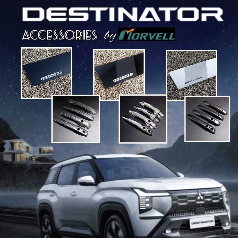 Mitsubishi Destinator aksesoris talang air side visor door handle cover gagang pintu