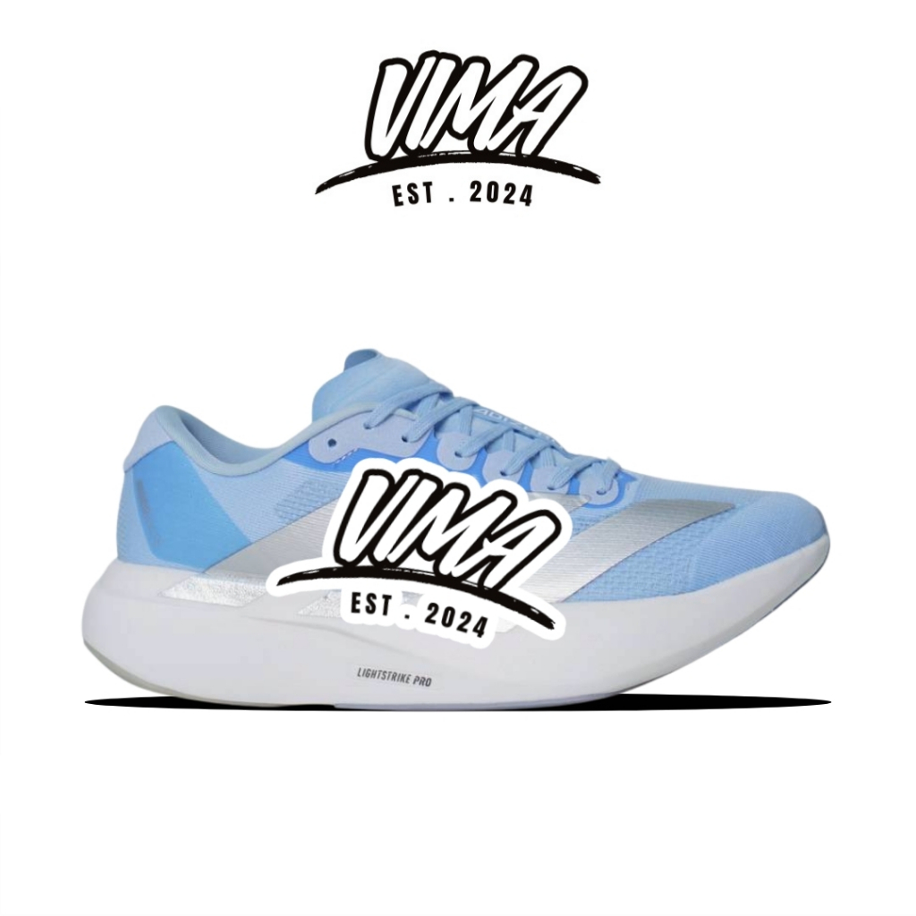 Sepatu Adizero Evo Sl Glow Blue Silver