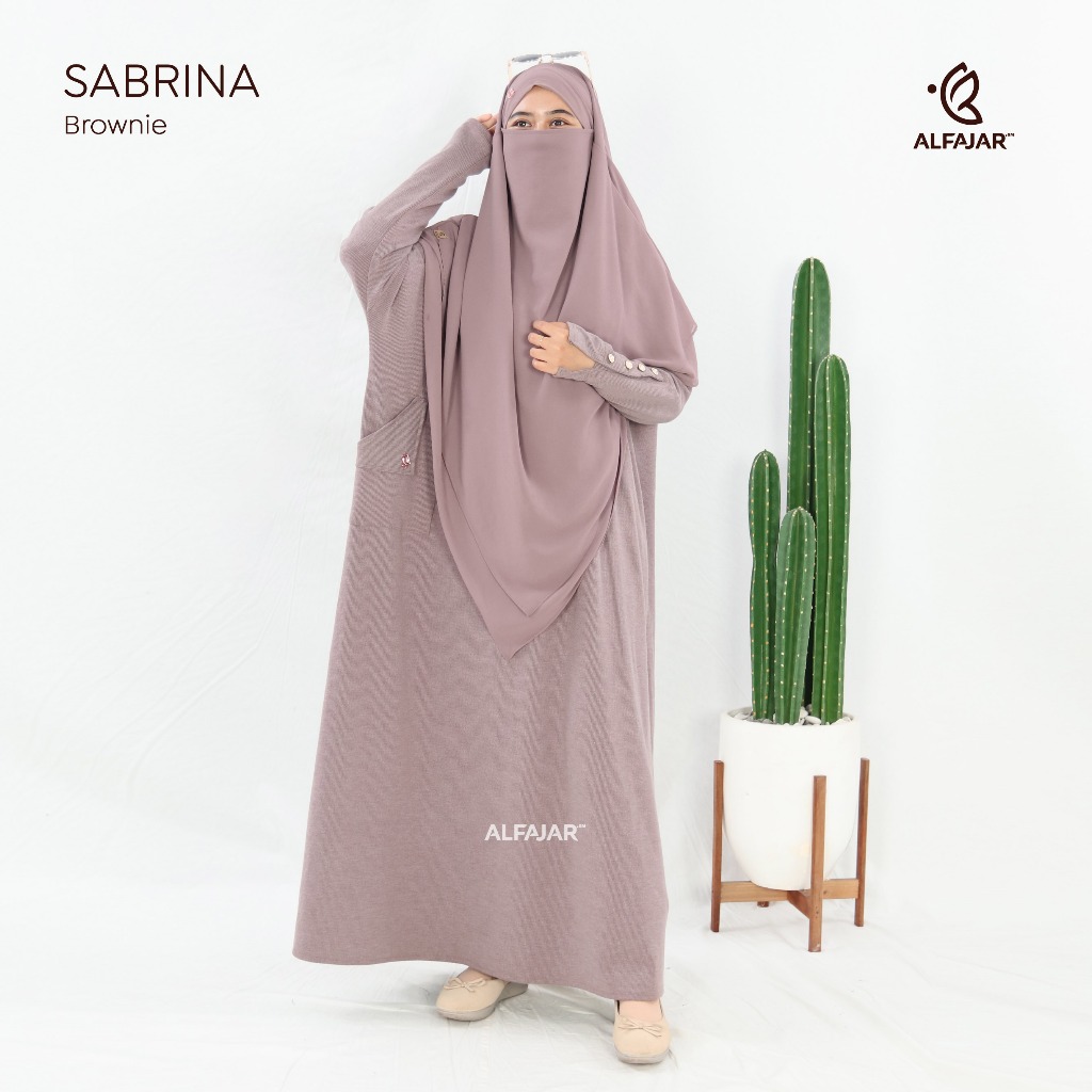 Alfajar - Gamis Abaya Syari Muslimah SABRINA Batwings Knit premium