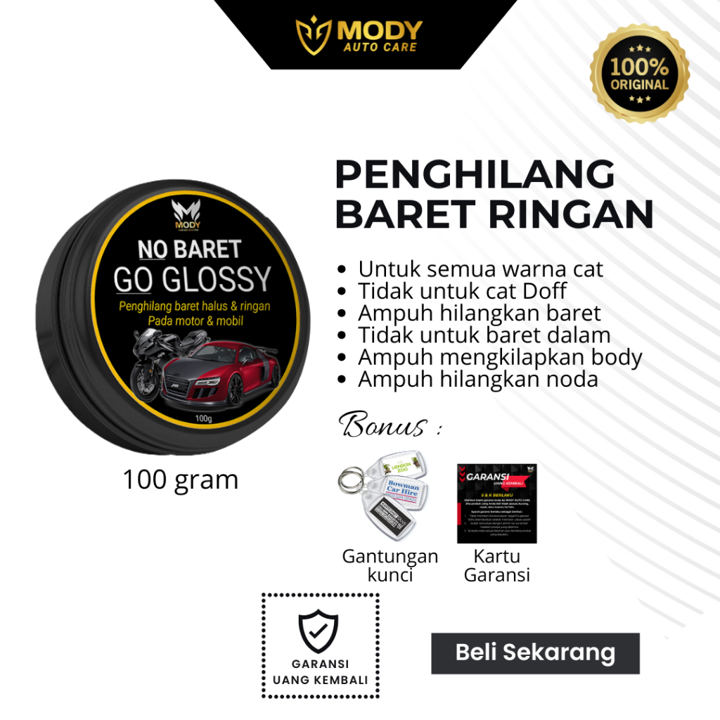 Penghilang Baret Dan Goresan Cat Doff Helm Body Kasar Motor Doff Mobil kendaraan Super Ampuh MODY No