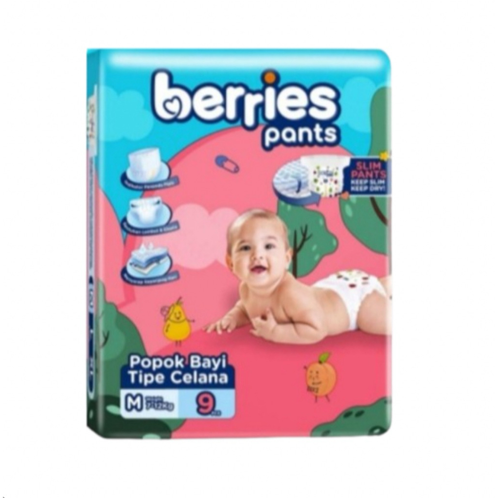 BERRIES BABY PANTS POPOK CELANA BERRIES SIZE M9