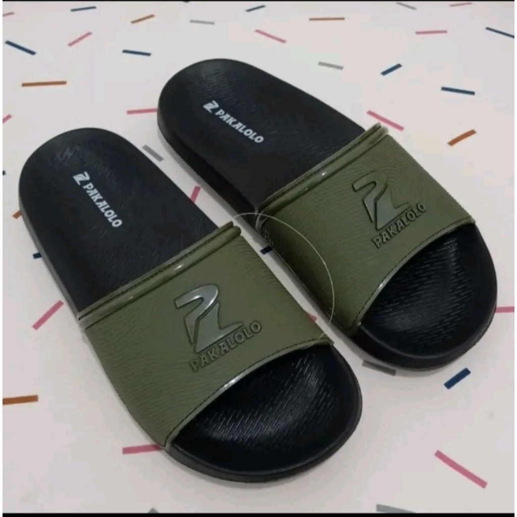 PAKALOLO FLASH GREEN Sandal Slide Pria Original Karet