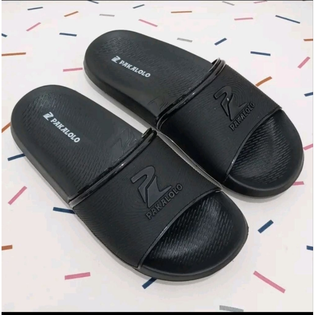 PAKALOLO FLASH HITAM Sandal Slide Pria Original Karet