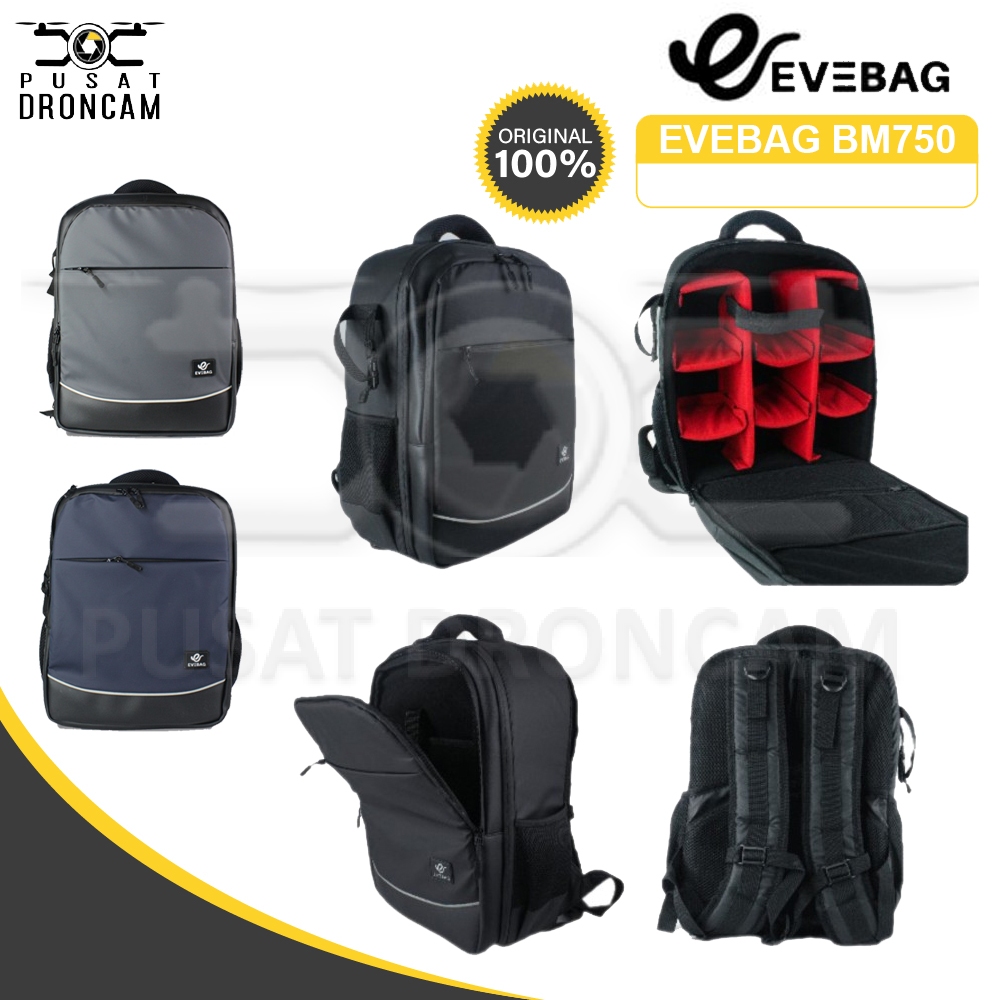 EVEBAG BM750 Tas Camera Backpack Waterproof for DSLR Mirrorless BM-750