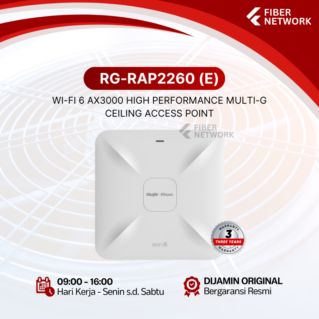 RUIJIE REYEE RG-RAP2260E  WIFI6 INDOOR ACCESS POINT
