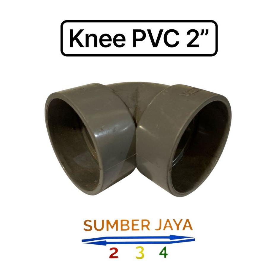 Knee PVC 2 inch Vinilon Tebal / Keni Knie 2 inch Elbow L Sambungan L Pipa Paralon 2 inch