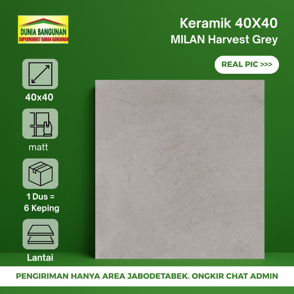 Keramik Lantai Dapur 40x40 Milan Keramik Lantai Teras Doff Abu