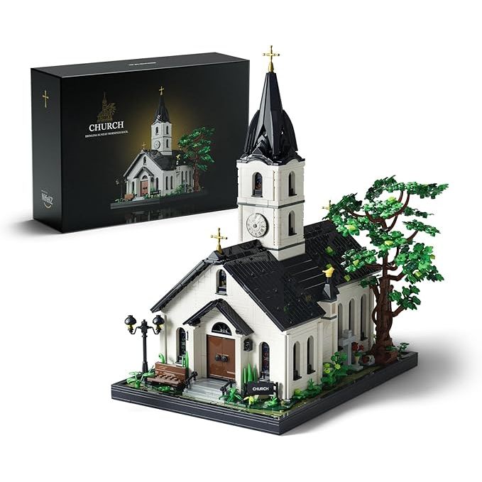 Nifeliz Church Building Set for Adults, Vintage Countryside Building Model