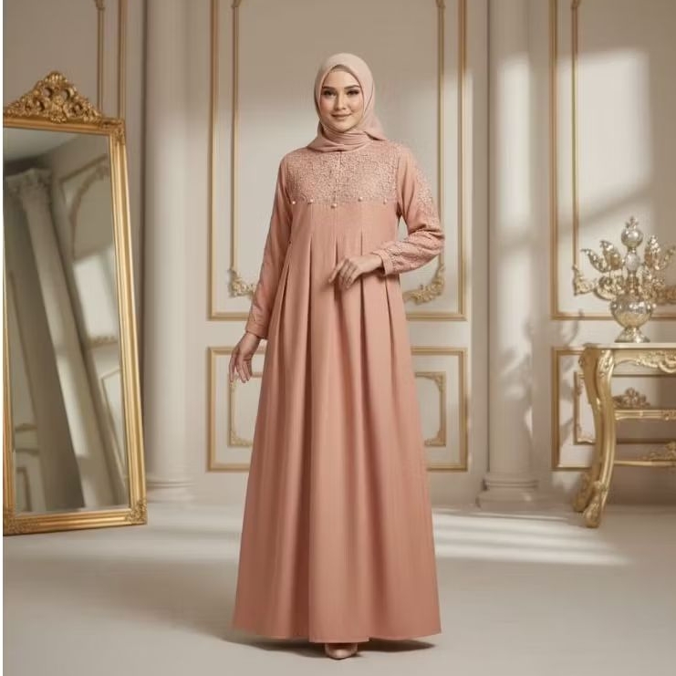 Gamis Toyobo kombinasi brokat