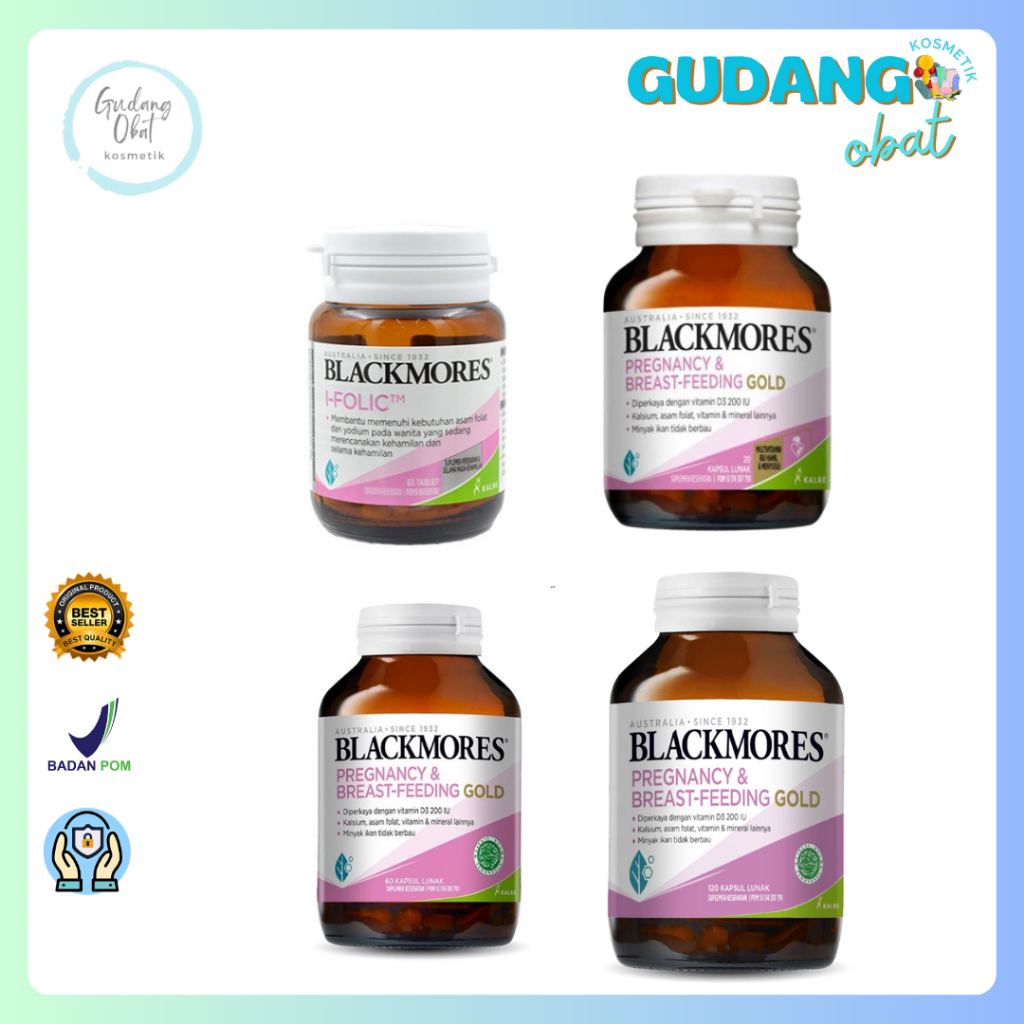 Blackmores Pregnancy & Breastfeeding Gold,  I-Folic Acid - I Folic, Obat Kehamilan