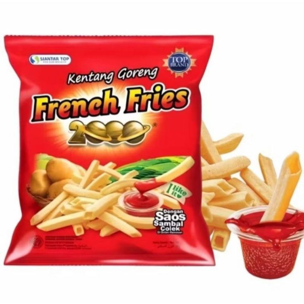 Chiki French Fries 2000 Renceng isi 10 @17gr