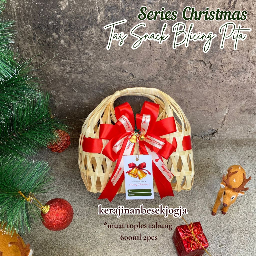 SERIES NATAL | TAS SNACK BLICING PITA FREE HANGTAG | goodie bag tas snack tas kue kering bingkisan t
