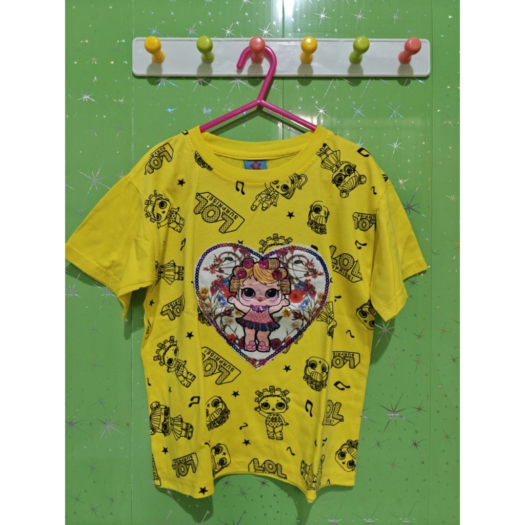 Kaos Anak Perempuan LOL Kuning