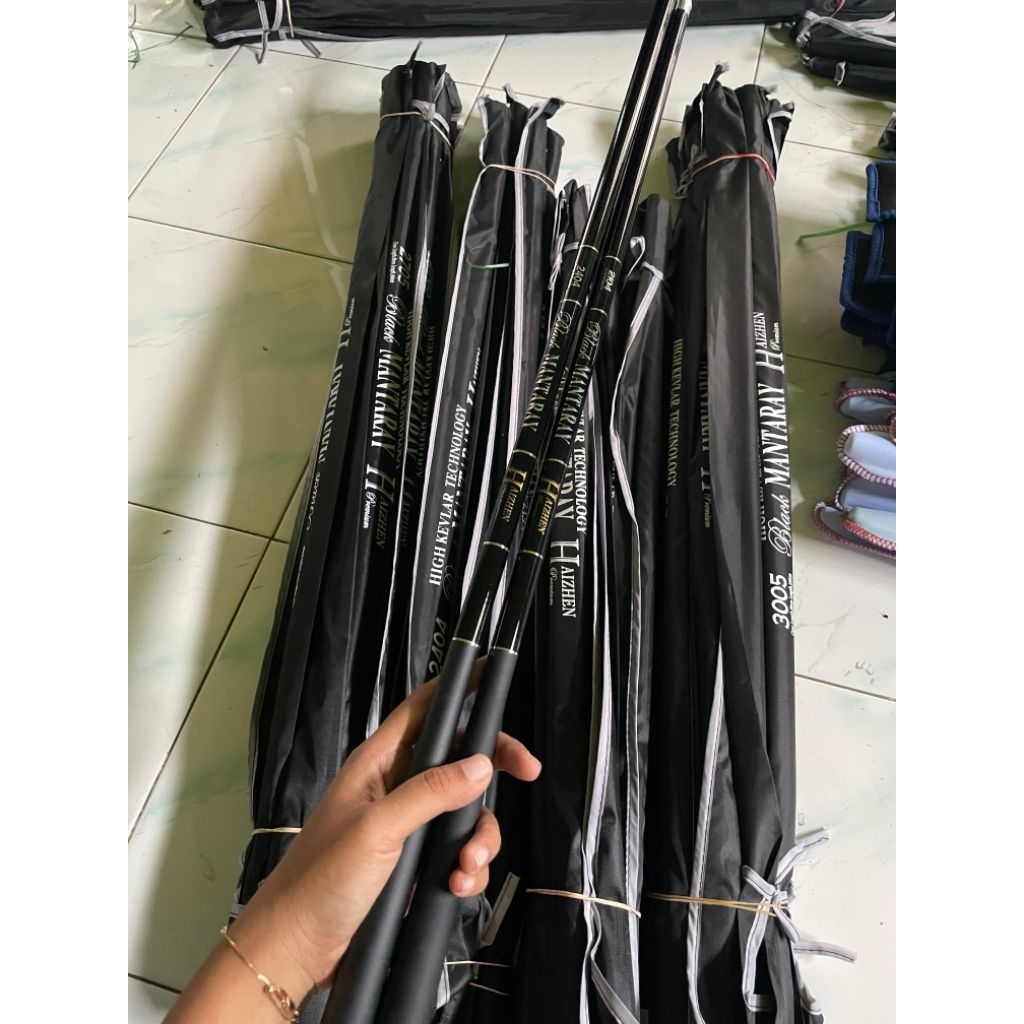 tegek HAIZHEN BLACK MANTARAY 210 240 270 300 untuk galatama lele