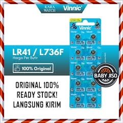 Vinnic LR41 AG3 Baterai Kancing 1.5V Original || Baterai Kancing Vinnic LR41 AG3 1.5V Original