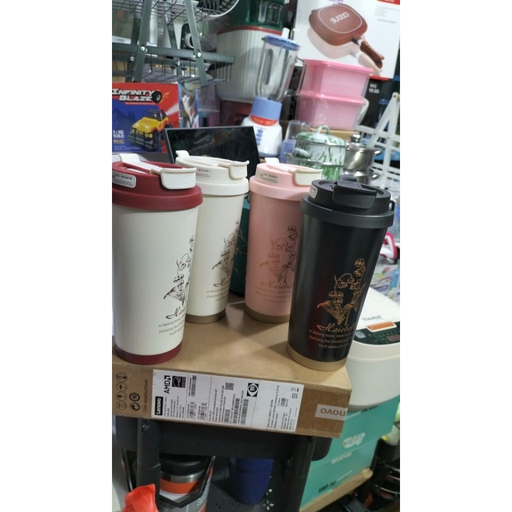 TUMBLER COFFEE LILY 550ML/tambler stainless steel