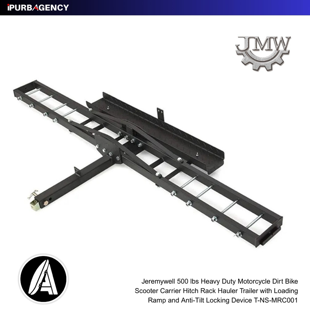 Rak Sepeda Motor Mobil - Jeremywell 500 lbs (225kg) Heavy Duty Motorcycle Dirt Bike Scooter Carrier 