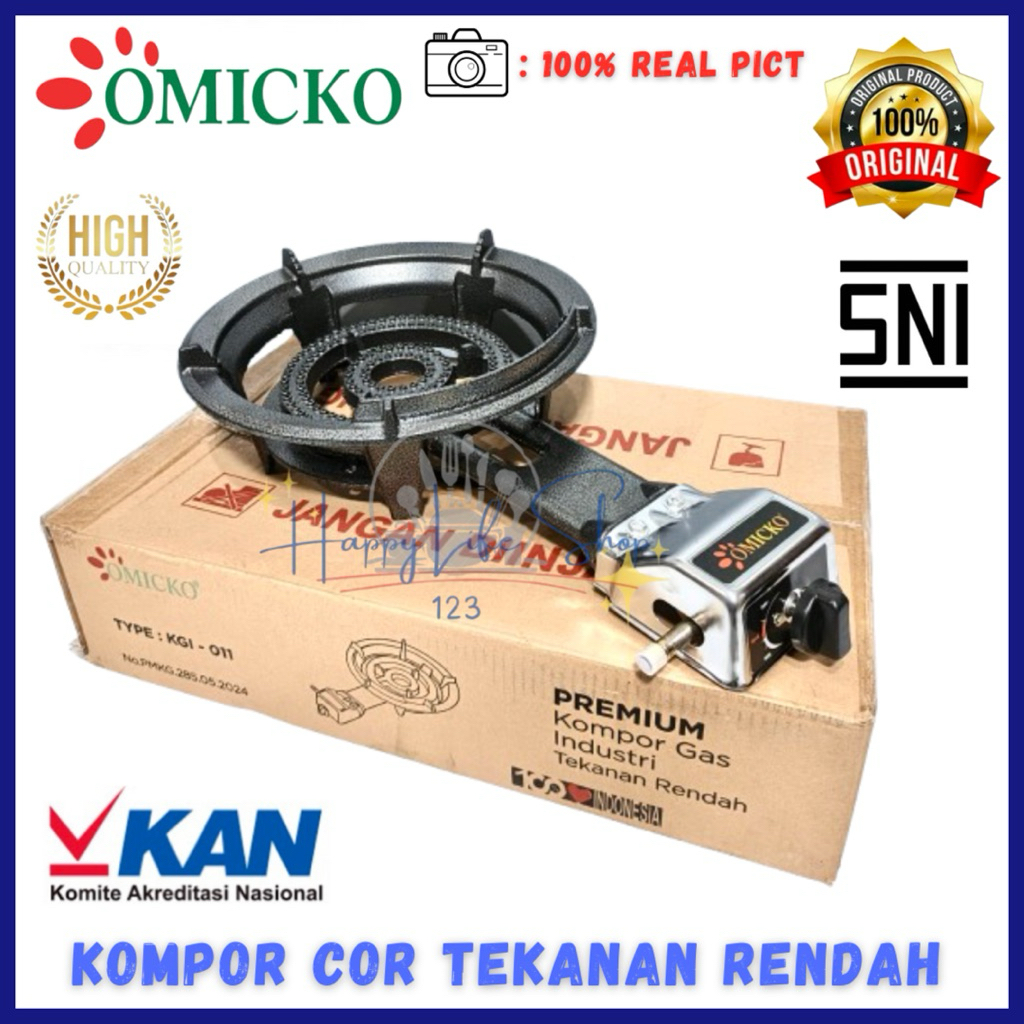 Kompor Cor 1 Tungku OMICKO / Kompor Mawar 1 Tungku / Kompor Cor Gas 1 Tungku