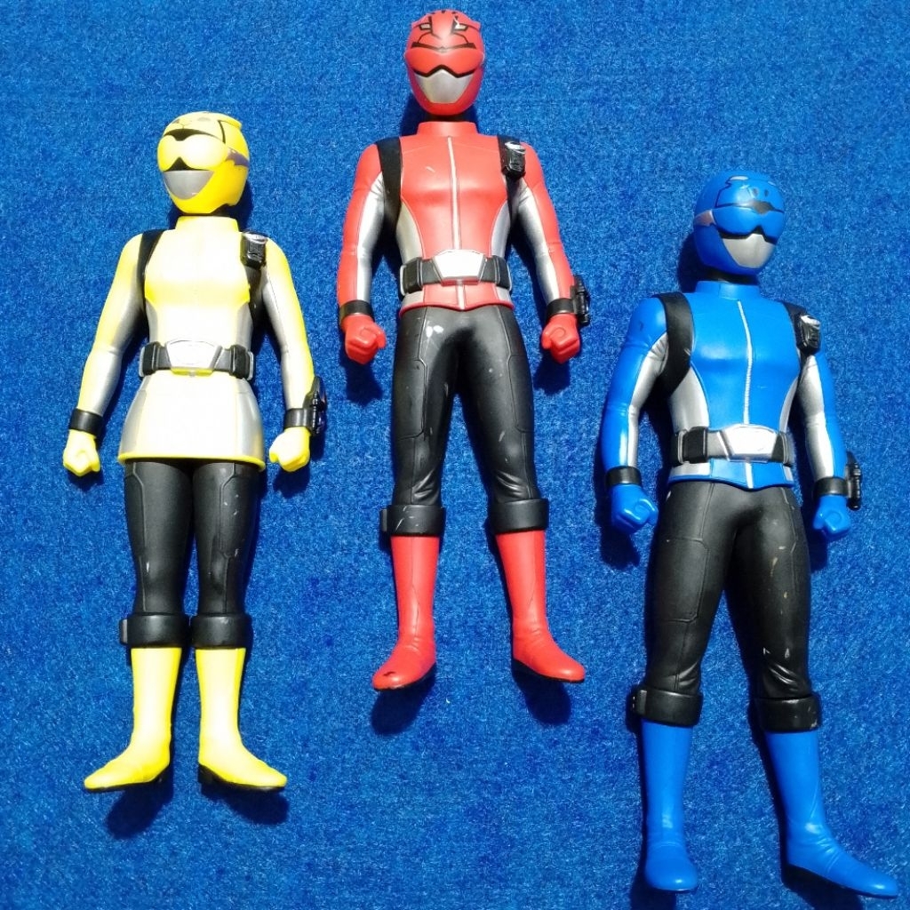 Big Sofubi Super Sentai Gobuster set of 3 Power Ranger Beast Morpher Original BANDAI 25cm
