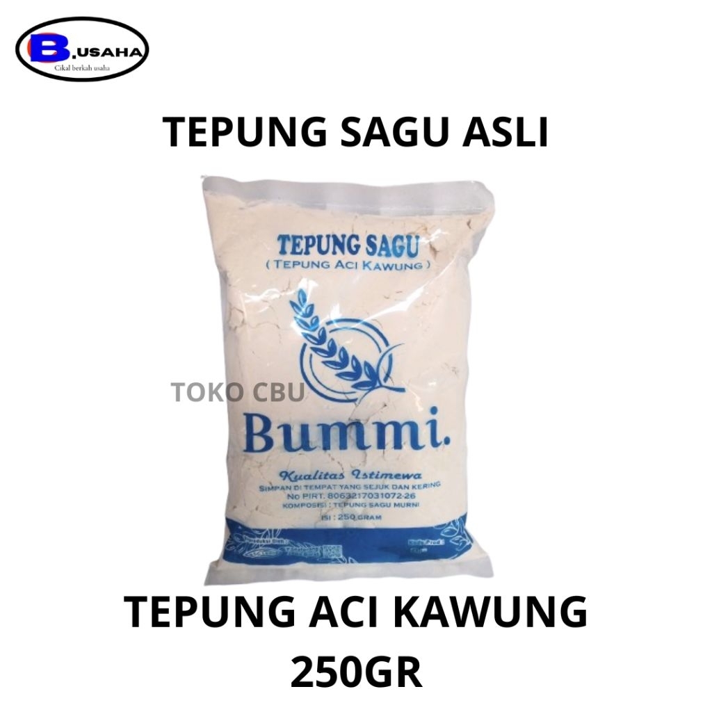 Sagu Tepung Sagu Aren Asli Tepung Aci Kawung Bummi Premium 250gr